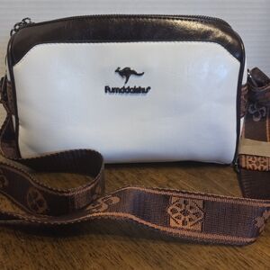 Fumddaishu White And Brown Pillow Retro Style Crossbody Bag NWOT